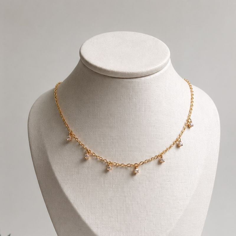 COLAR CHOKER ZIRCÔNIAS
