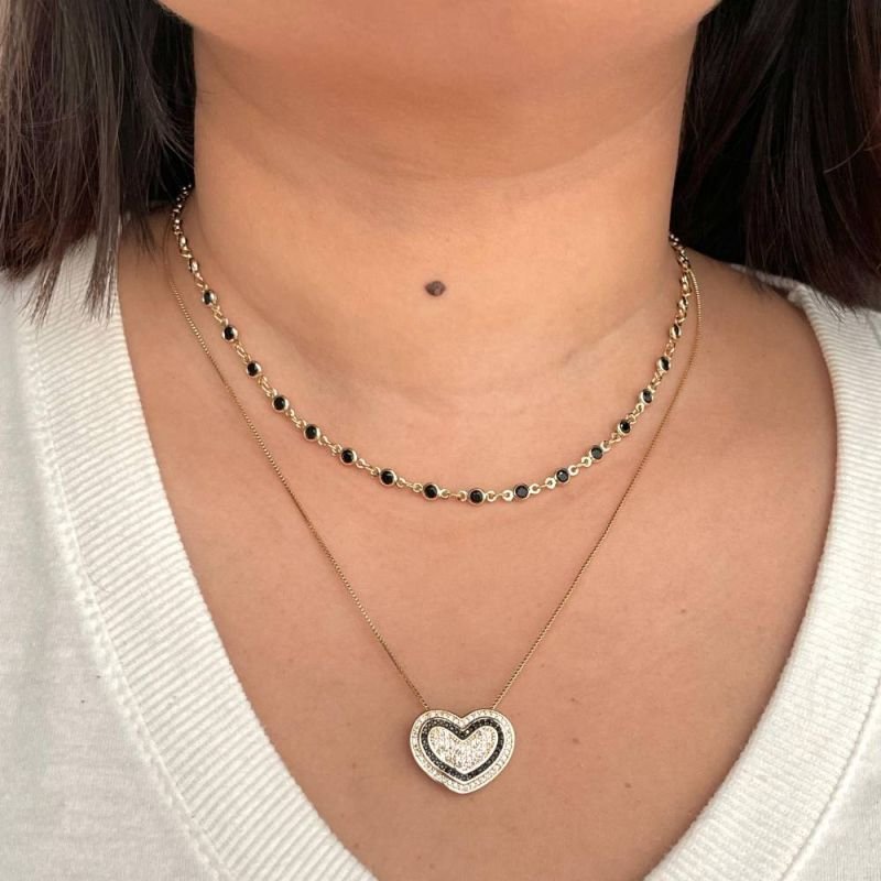 COLAR CHOKER ZIRCÔNIAS