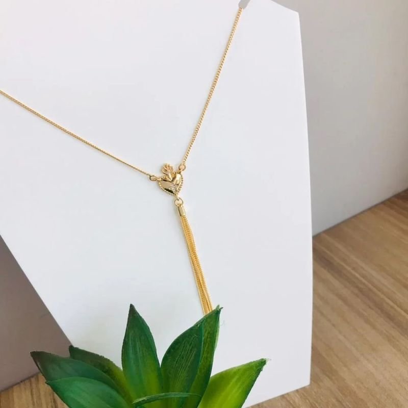 COLAR CORAÇÃO COM FRANJA