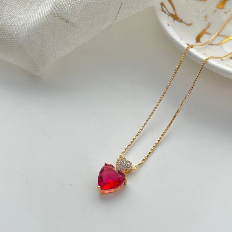 COLAR CORAÇÃO CRAVEJADO