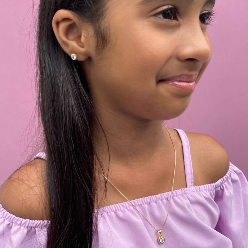COLAR CORAÇÃO DE LUZ INFANTIL