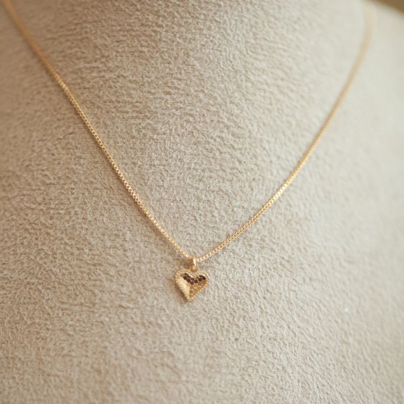 COLAR CORAÇÃO DIAMANTADO