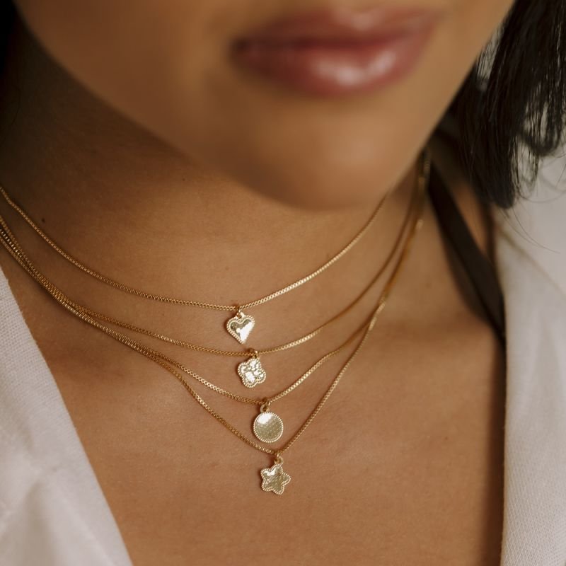 COLAR CORAÇÃO DIAMANTADO