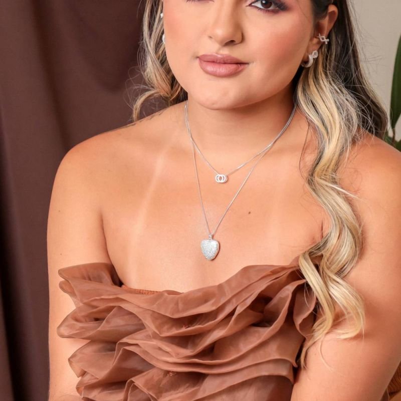 COLAR CORAÇÃO PRATA