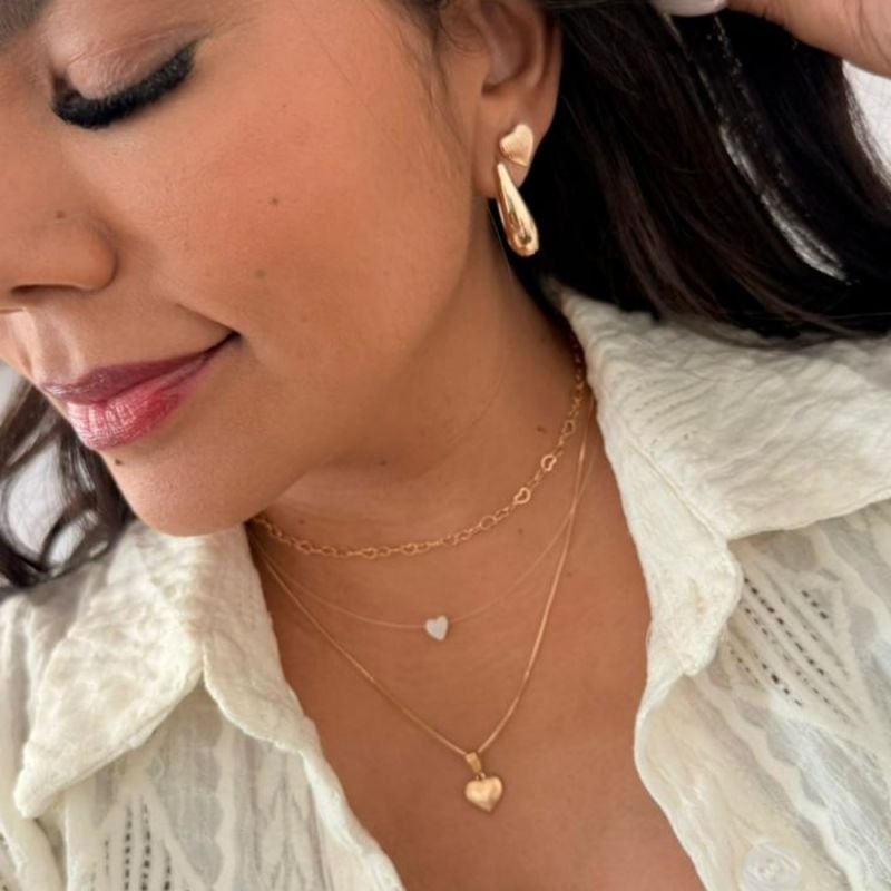 COLAR CORAÇÃO TEXTURADO