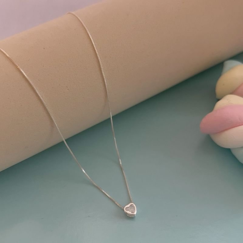 COLAR CORAÇÃOZINHO PRATA