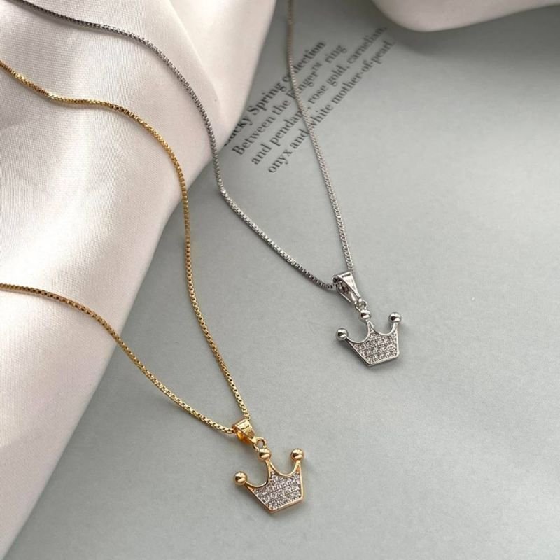 COLAR COROA PRINCESA - OURO 18K - 33
