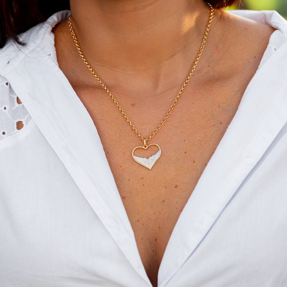 COLAR ELINHO PORTUGUES CORAÇÃO FRAGMENTADO