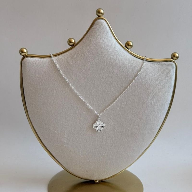 COLAR ELINHOS TREVO PRATA