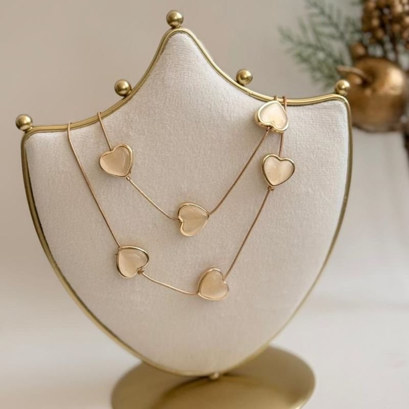 COLAR LONGO CORAÇÕES 2 EM 1