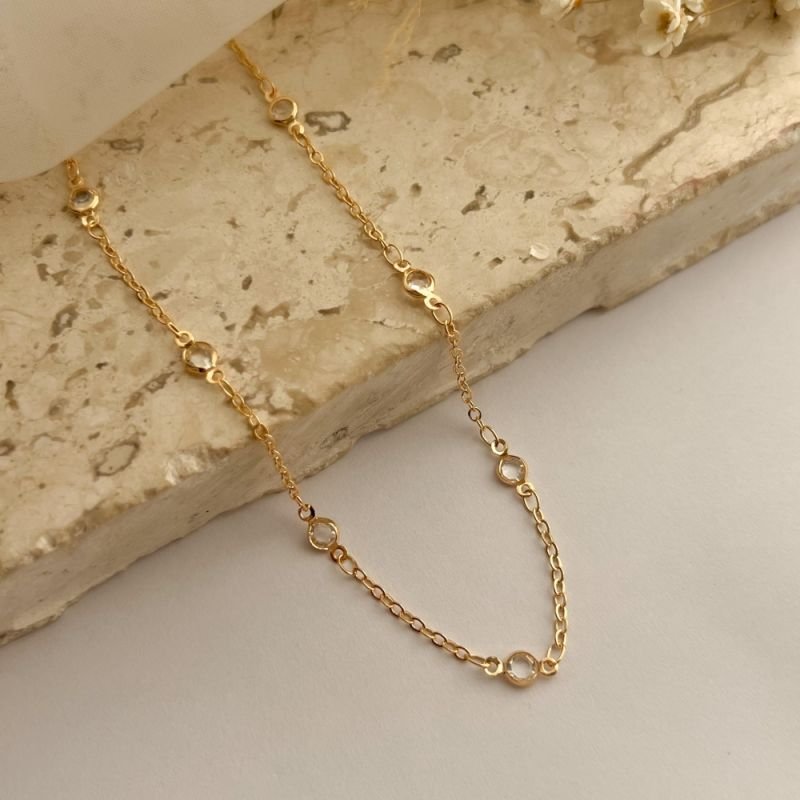 COLAR LONGO ZIRCÔNIAS