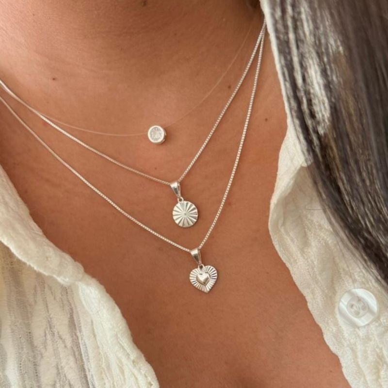 COLAR NYLON LUZ PRATA