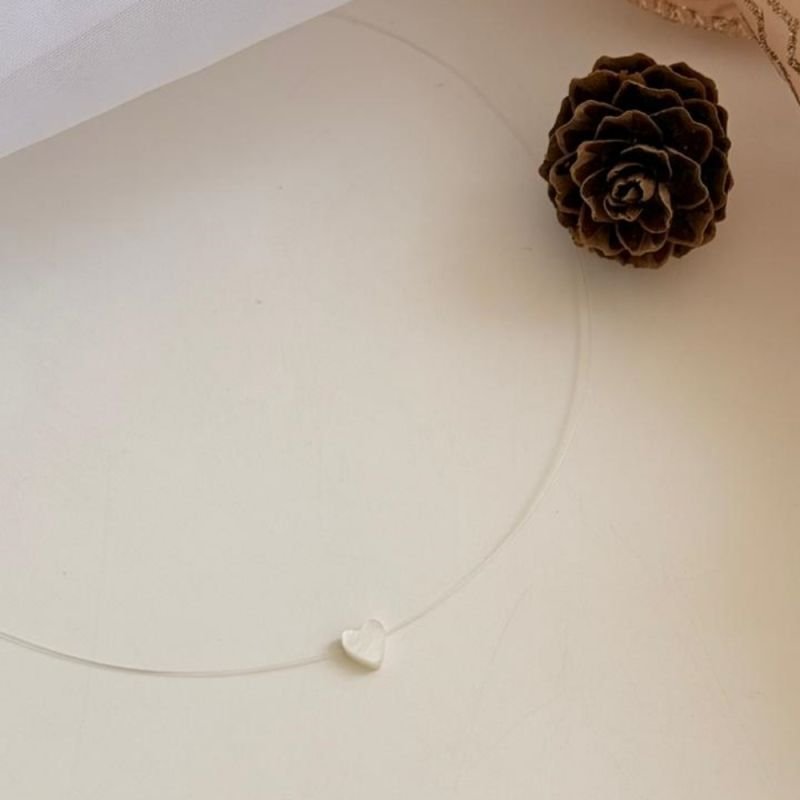 COLAR NYLON MADREPÉROLA PRATA