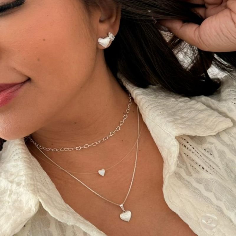 COLAR NYLON MADREPÉROLA PRATA