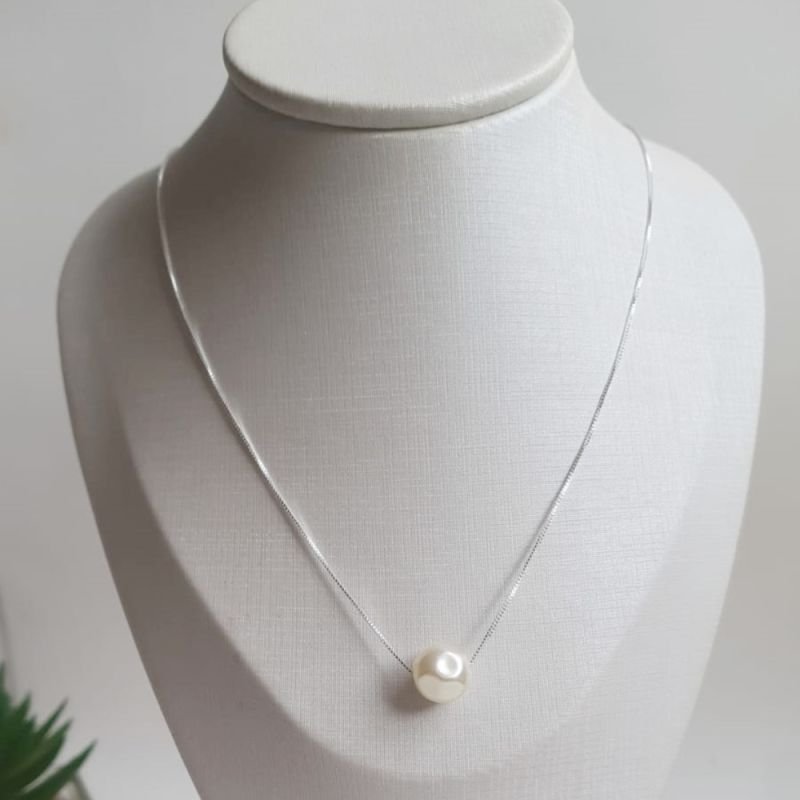 COLAR PÉROLA BARROCA PRATA