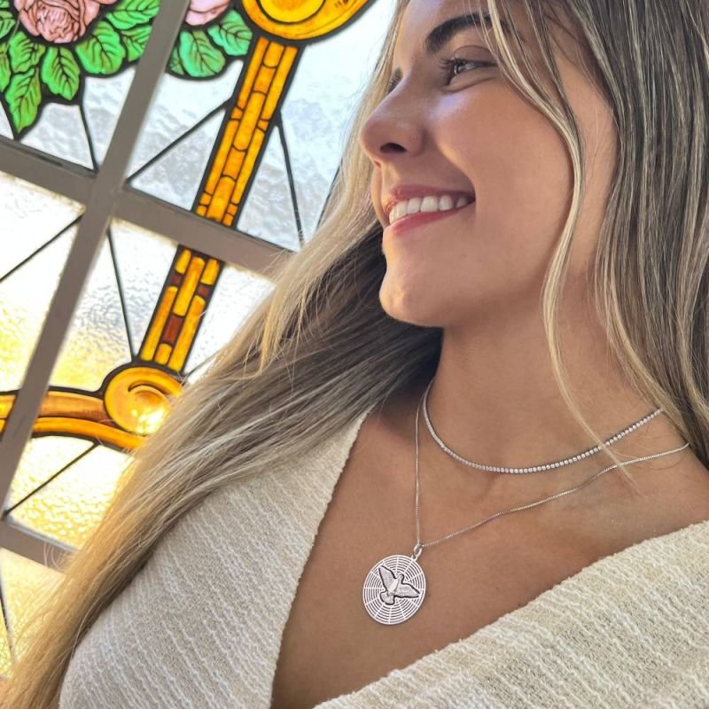 COLAR PINGENTE POMBA DA PAZ