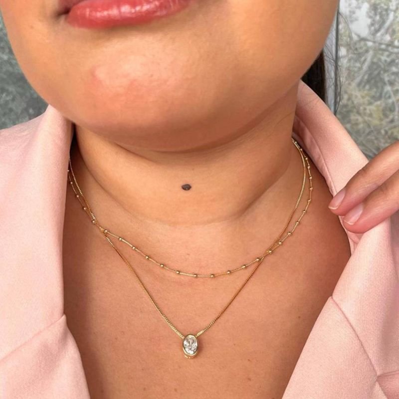 COLAR PONTO DE LUZ OVAL