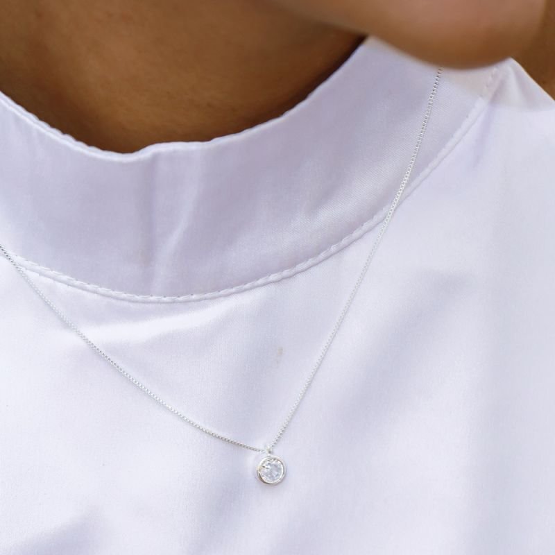 COLAR PONTO DE LUZ PRATA