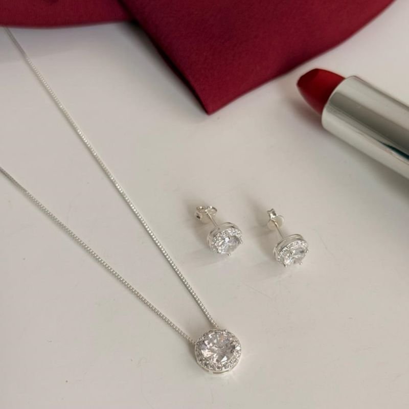 COLAR REDONDO CRISTAL PRATA