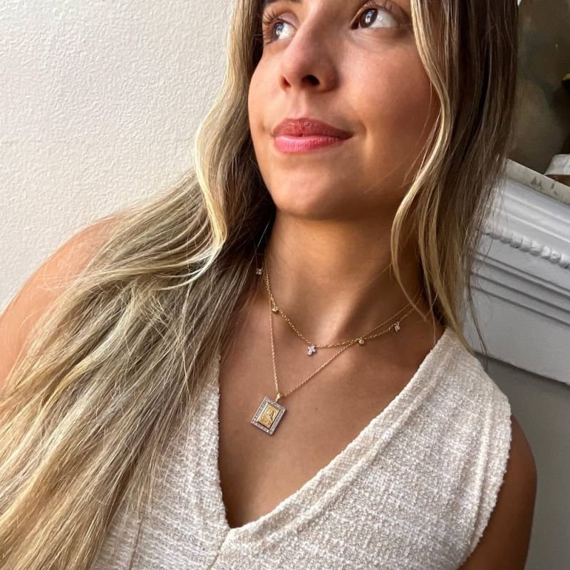 COLAR SAGRADO CORAÇÃO - OURO 18K - 35