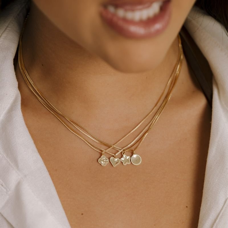 COLAR TREVO DIAMANTADO