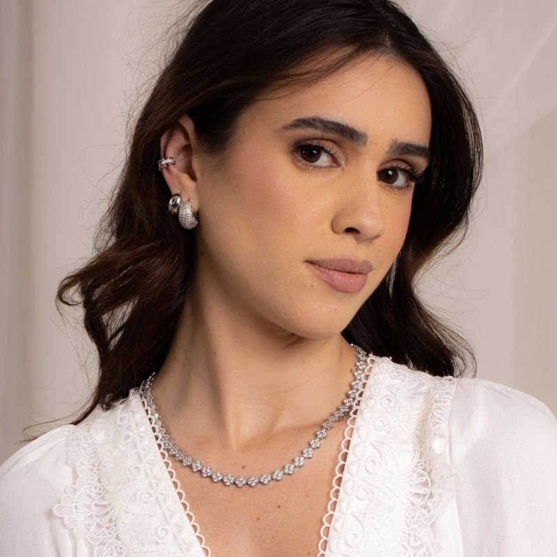 COLAR TREVO ZIRCÔNIAS