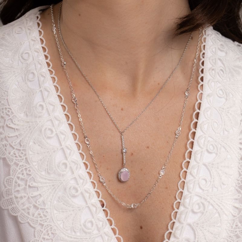 COLAR ZIRCONIAS E PEDRAS