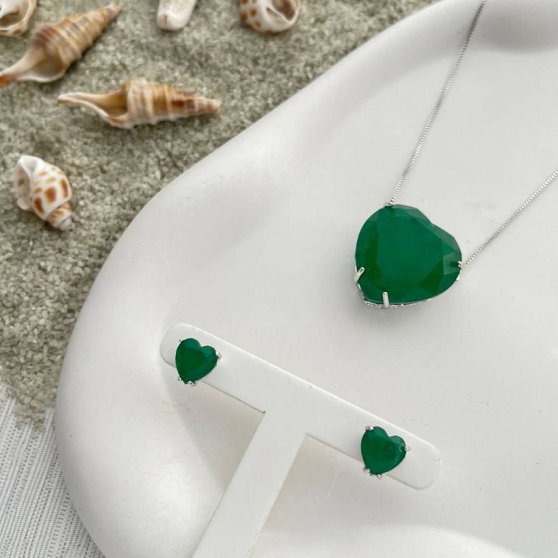 CONJUNTO CORAÇÃO PEDRA