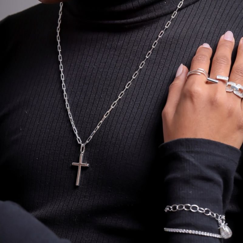 CORRENTE MASC CARTIER OVAL PRATA