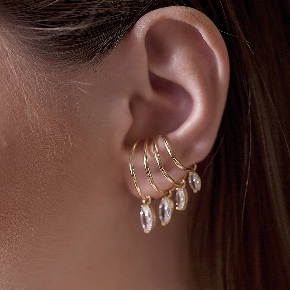 PIERCING FAKE 4 GOTAS DE ZIRCÔNIAS