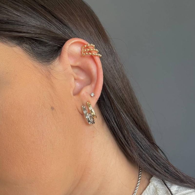 PIERCING TRIPLO BOLINHAS