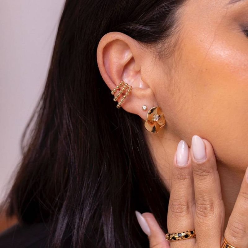 PIERCING TRIPLO BOLINHAS