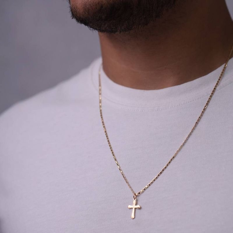 PINGENTE MASC CRUZ - OURO 18K