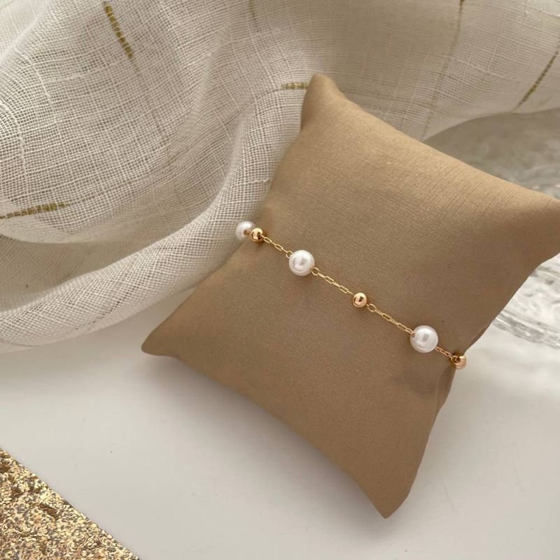 PULSEIRA BOLINHAS LISAS E PÉROLAS
