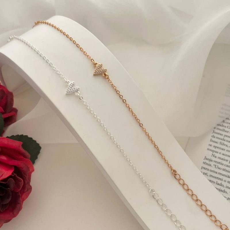 PULSEIRA CORAÇÃO PRATA