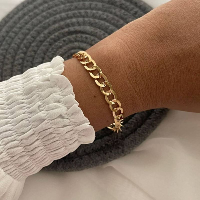 PULSEIRA ELOS GRANDES - RODIO BRANCO - 12