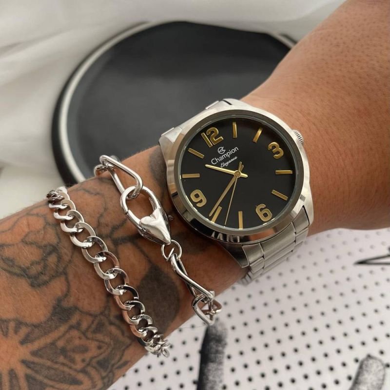 PULSEIRA ELOS GRANDES - RODIO BRANCO - 12