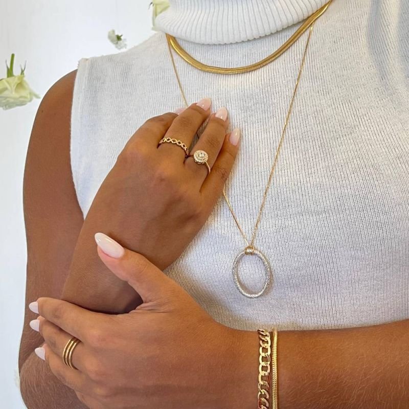 PULSEIRA ELOS GRANDES - RODIO BRANCO - 12
