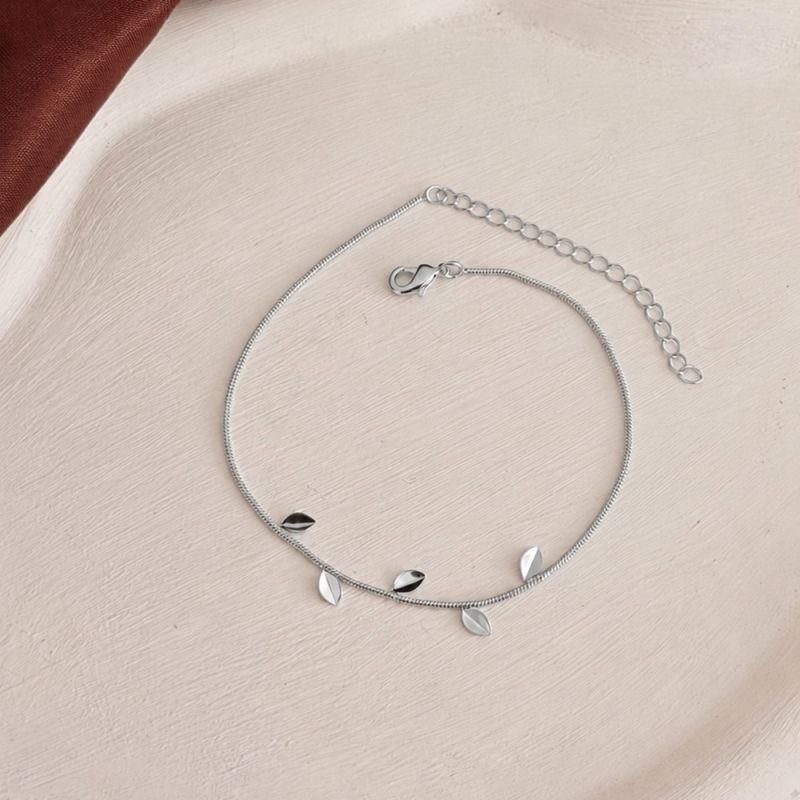 PULSEIRA FOLHINHAS PRATA