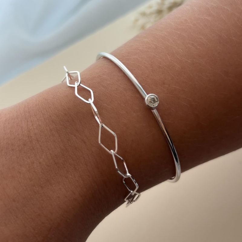 PULSEIRA LOSANGOS PRATA