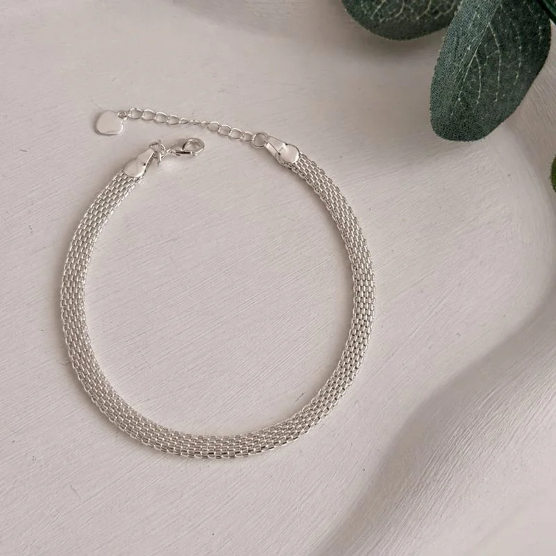 PULSEIRA MALHA ITALIANA PRATA