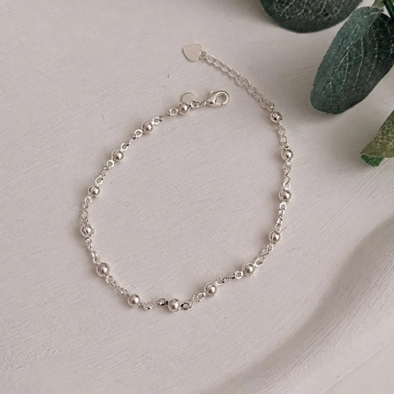 PULSEIRA MINI PÉROLAS PRATA
