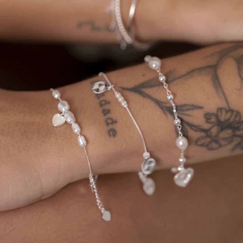 PULSEIRA PÉROLA SOLAR PRATA