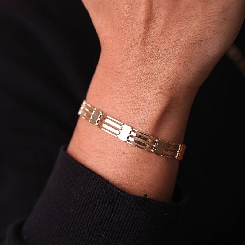 PULSEIRA PLACAS VAZADAS - OURO 18K - 1