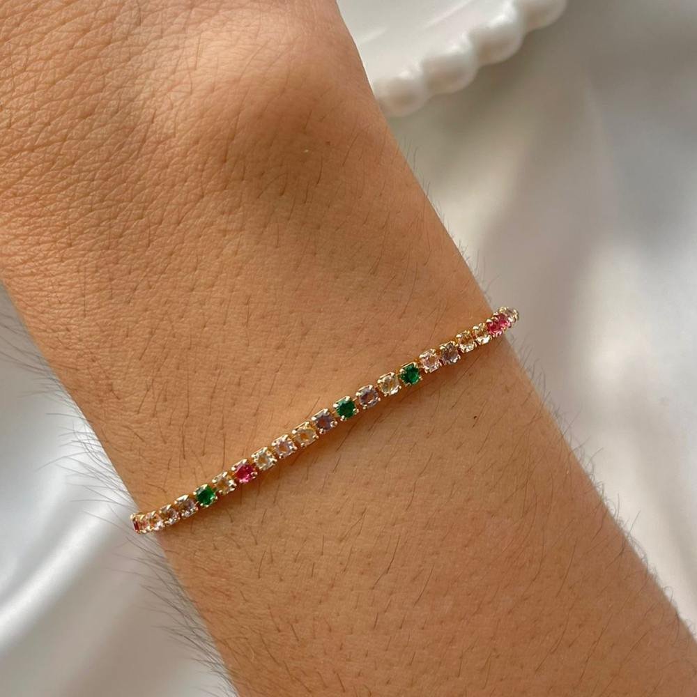 PULSEIRA RIVIERA ZIRCONIAS COLORIDAS
